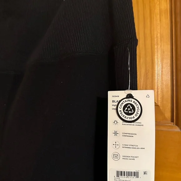 NWT MPG Blast Off Black High-Waisted Leggings - Picture 2 of 6